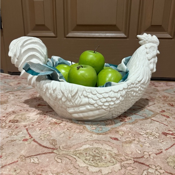 🐓 White Rooster Serving bowl - Picture 3 of 6